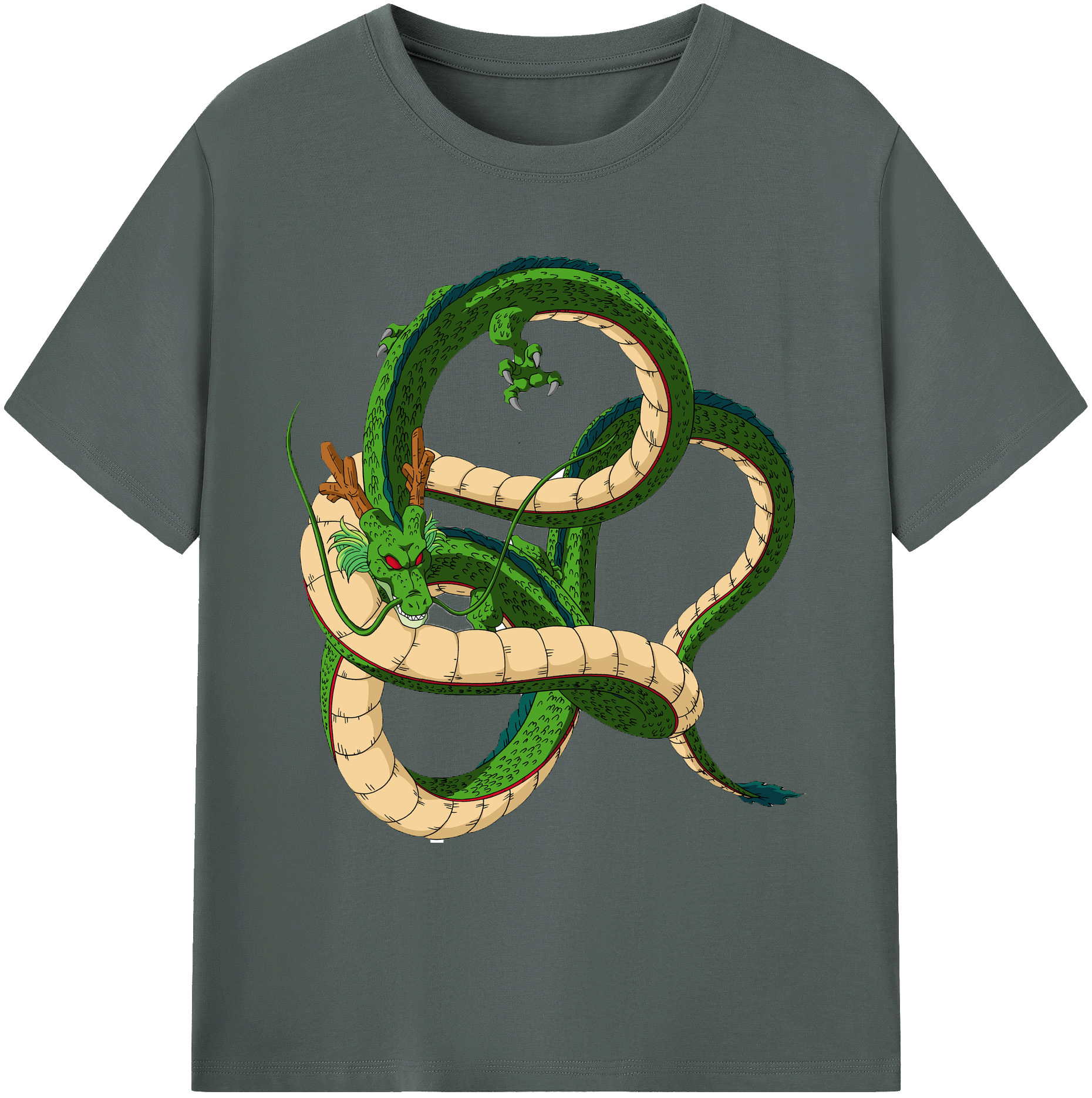 （画像用） ドラゴンボール 神龍 シェンロン DRAGON BALL Shenron 綿100％ メンズ半袖Tシャツ｜肌触りやわらか＆通気性